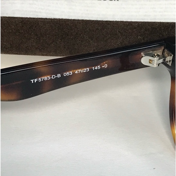 New Authentic Tom Ford FT5783-D-B 053 47 Shiny Classical Havana/T Logo Eyeglass - Picture 12 of 14